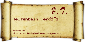 Helfenbein Teréz névjegykártya